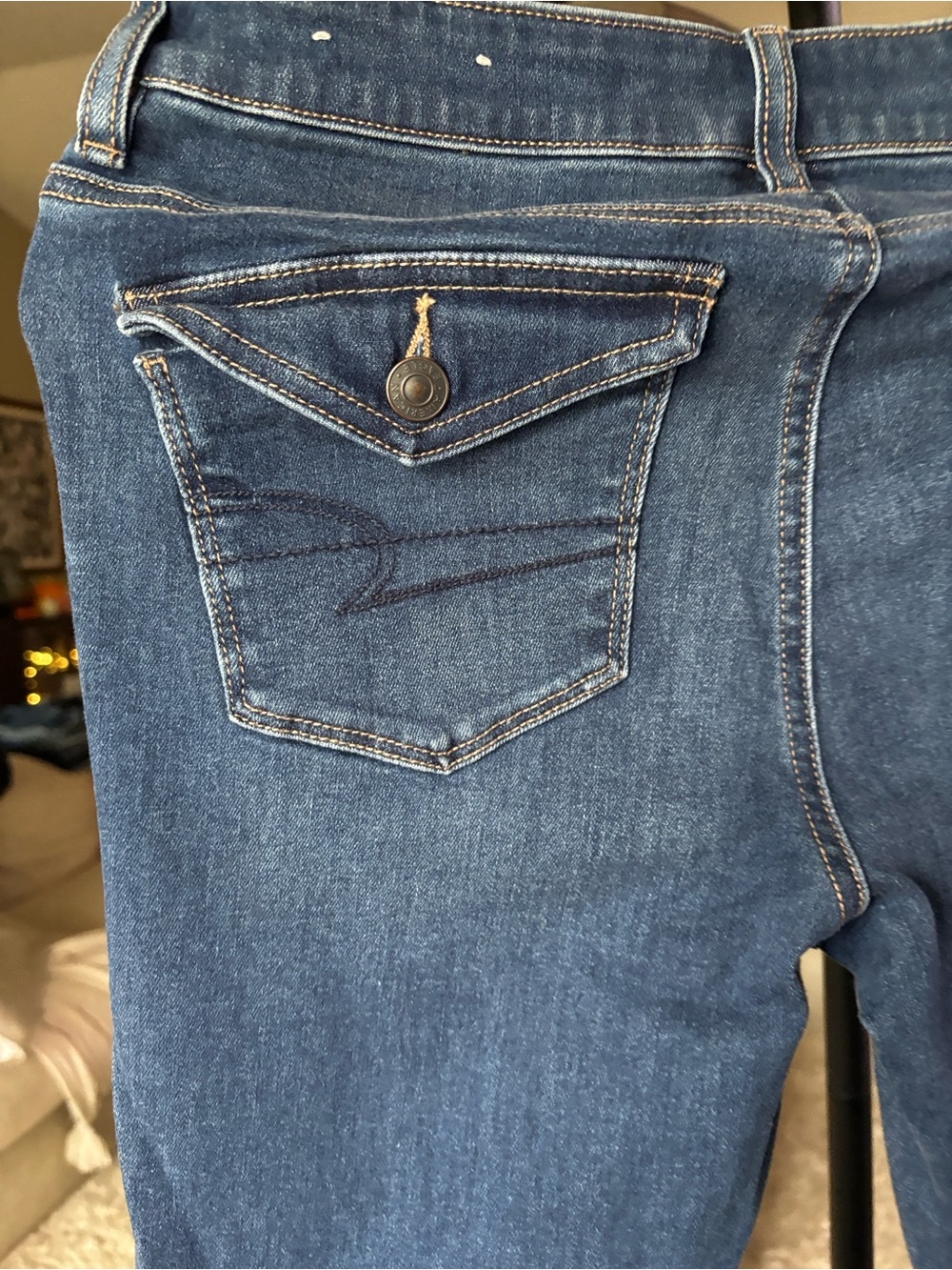 American Eagle Outfitters Women's Dark Blue Skinny Jeans